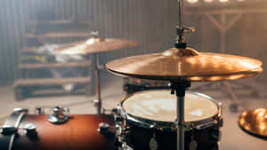 Drum Set Close Up Studio Setting Wallpaper