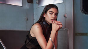 Dua Lipa 4k Angel Tattoo Wallpaper