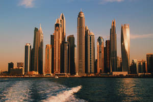 Dubai Golden Skyscrapers Wallpaper