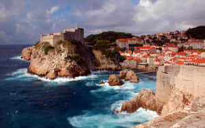 Dubrovnik With Natural Rock Formation Wallpaper