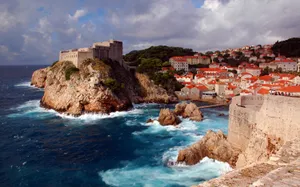 Dubrovnik With Natural Rock Formation Wallpaper