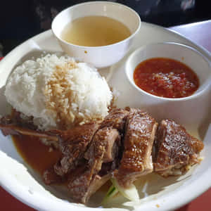 Duck Rice At Enak Enak Hongkong Tea House Wallpaper