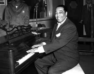 Duke Ellington At Piano Smiling Wallpaper