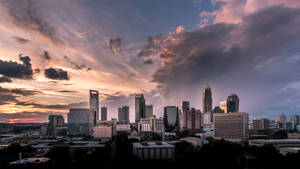 Durham's Skyline At Sunset Wallpaper