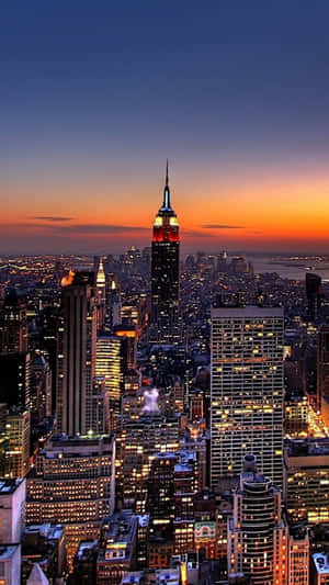 Dusk New York State Empire Wallpaper