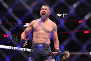 Dustin Jacoby Shouting Inside Ring Wallpaper