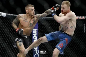 Dustin Poirier Being Kicked Wallpaper