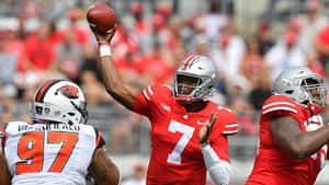 Dwayne Haskins Catching Football Wallpaper