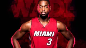 Dwyane Wade Miami Heat Red Jersey Wallpaper