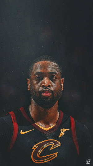 Dwyane Wade Sweaty In Cleveland Cavaliers Jersey Wallpaper