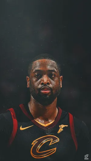 Dwyane Wade Sweaty In Cleveland Cavaliers Jersey Wallpaper