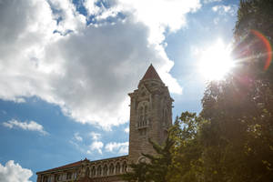 Dyche Hall, University Of Kansas. Wallpaper