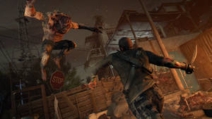 Dying Light Fight With Zombie Wallpaper