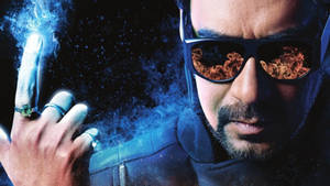 Dynamic Ajay Devgn In Action Jackson Movie Poster Wallpaper