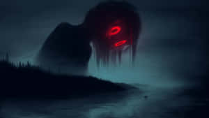 Dynamic Black And Red Anime Scene Wallpaper