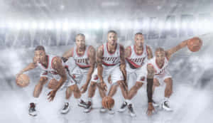 Dynamic Damian Lillard Montage Wallpaper