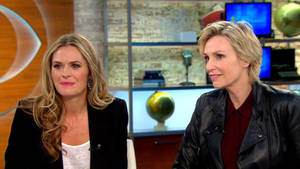 Dynamic Duo: Maggie Lawson And Jane Lynch Wallpaper