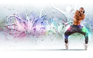 Dynamic Hip Hop Dance Motion Wallpaper