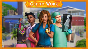 Dynamic Professional Avatars From The Sims Game Wallpaper