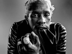 Dynamic Rapper Young Thug Photoshoot For Fans Wallpaper