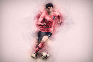 Dynamic Soccer Player Sketch Art.jpg Wallpaper