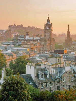 Eagle's Eye View Of Edinburgh, Uk Wallpaper