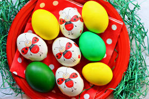 Easter Eggs For A Joyful Celebration Wallpaper