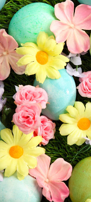 Easter Flowers Phone Wallpaper