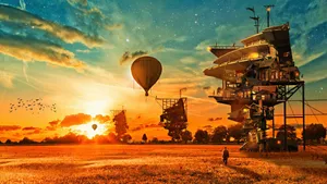 Eccentric Fantasy Houses Wallpaper