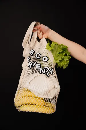 Eco-friendly Mesh Banana Bag Wallpaper