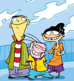 Ed Edd Eddy Blue Background Wallpaper