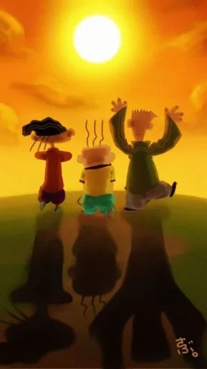Ed Edd Eddy Watching Sunset Wallpaper