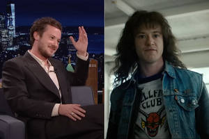 Eddie Munson And Joseph Quinn Side By Side Wallpaper