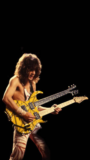 Eddie Van Halen Rock Band Retro Aesthetic Wallpaper