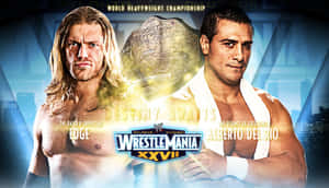 Edge Vs. Alberto Del Rio Wrestlemania Xxvii Wallpaper