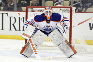 Edmonton Oilers Goaltender 30 Scrivens Wallpaper