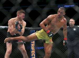 Edson Barboza Kicks Dan Hooker Wallpaper