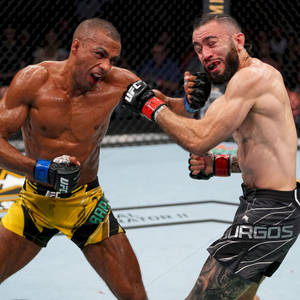 Edson Barboza Punches Shane Burgos Wallpaper