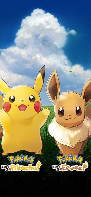 Eevee Pikachu Clouds Iphone Wallpaper