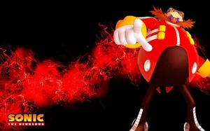 Eggman Red Flame Poster Wallpaper