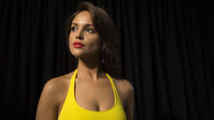 Eiza Gonzalez Yellow Dress Portrait Wallpaper