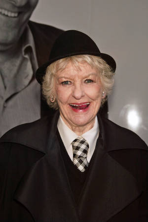 Elaine Stritch In Black Cap And Coat Wallpaper