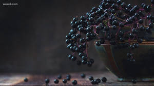 Elderberry Fruits In A Bowl Wallpaper