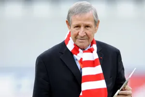 Elderly Gentlemanwith Striped Scarf Wallpaper