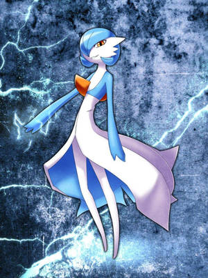 Electric Blue Gardevoir With A Mysterious Gaze Wallpaper