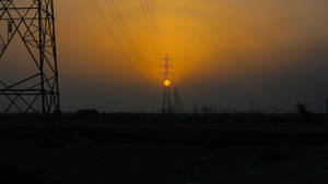 Electric Current Power Lines Wallpaper