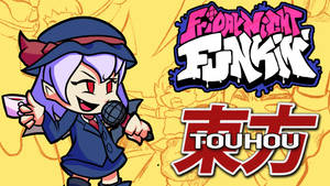 Electrifying Crossover: Friday Night Funkin Meets Touhou Wallpaper