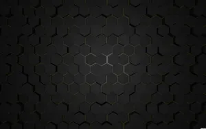 Elegant Black Abstract Hexagon Pattern Wallpaper