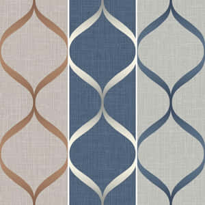 Elegant Blue And Silver Design Wallpaper