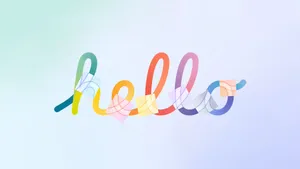 Elegant Cursive 'hello' Design Wallpaper